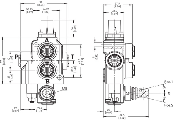 اطلاعات ابعادی شیر دستی یک تکه اوروال ORV-M40