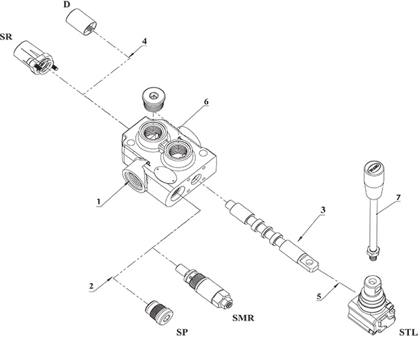 اجزای شیر دستی یک تکه ORV-M40