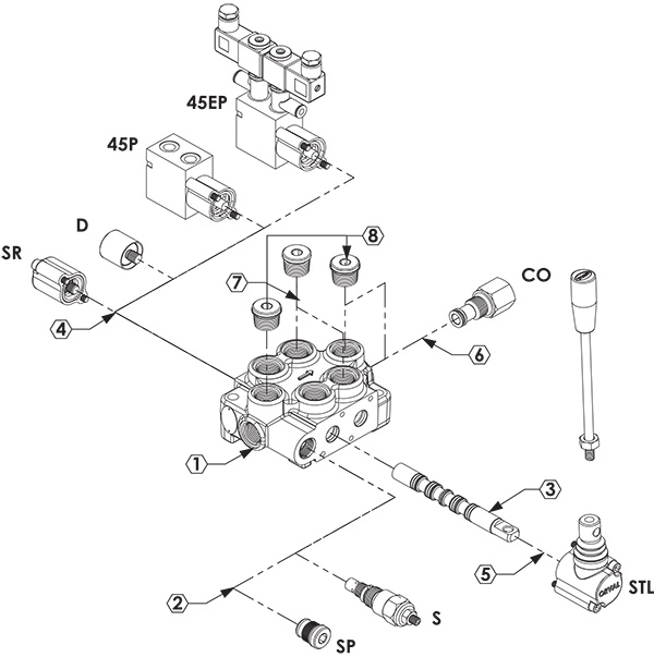 اجزای شیر دستی یک تکه ORV-MS45