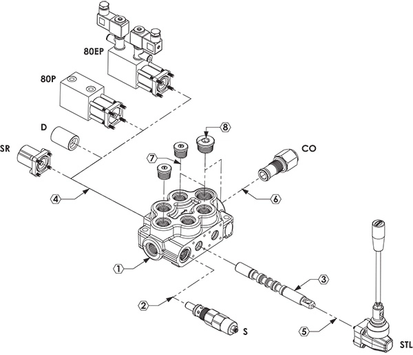 اجزای شیر دستی یک تکه ORV-M80