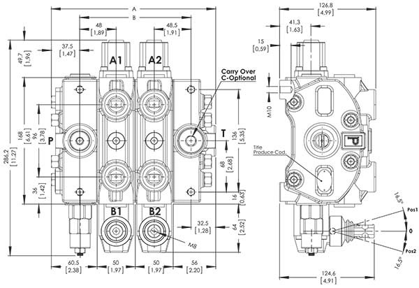 اطلاعات ابعادی شیر دستی قابل کوپل اوروال ORV-PD120