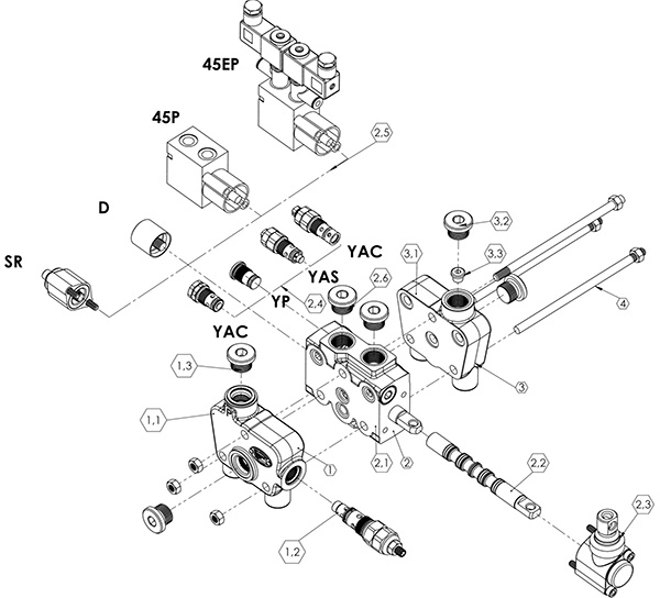 اجزای شیر دستی قابل کوپل اوروال ORV-PD45