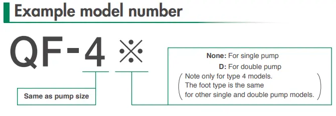 نمونه شماره مدل پایه پمپ ( Feet )