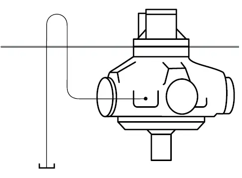 اتصالات تخلیه (روغن) محفظه موتور (Crankcase Drain Connections) در هیدروموتورهای پیستونی شعاعی Staffa سری  HMB محور موتور – شفت عمودی به سمت پایین