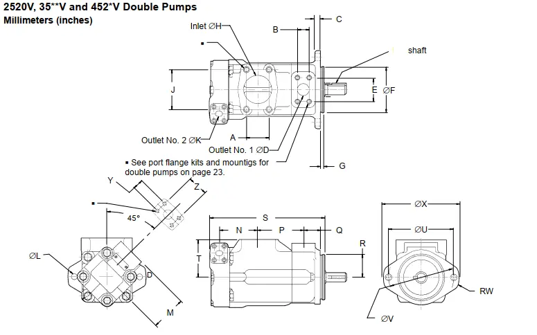تصویر ابعاد نصب مدلهای 2520V,3520V,3525V,4520V,4525V