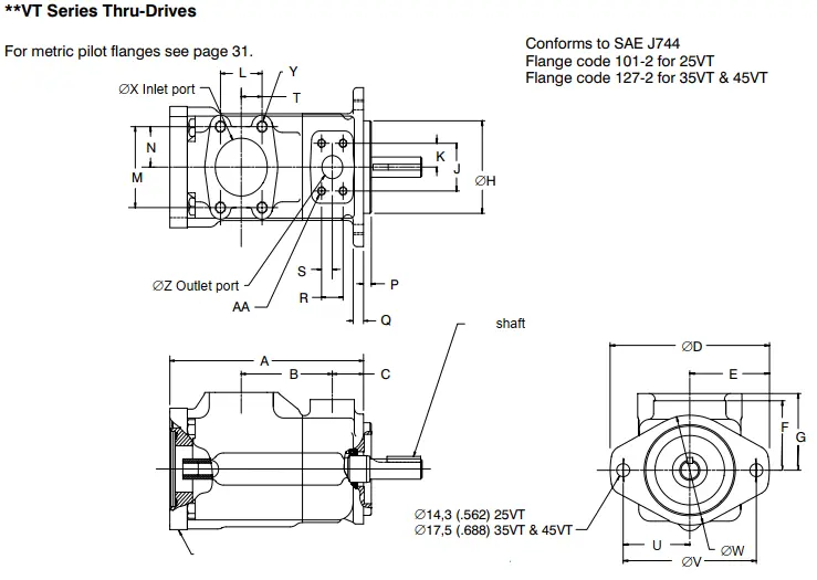 تصویر ابعاد نصب مدلهای 25VT,35VT,45VT
