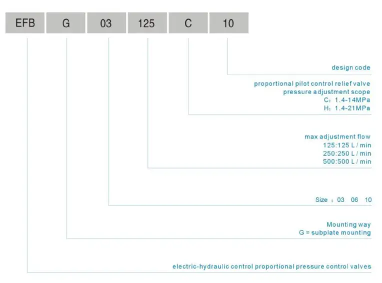 تصویر Ordering Code سری EFBG03